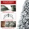 Casafield Realistic Snow-Flocked Pine Artificial Holiday Christmas Tree with Sturdy Metal Stand